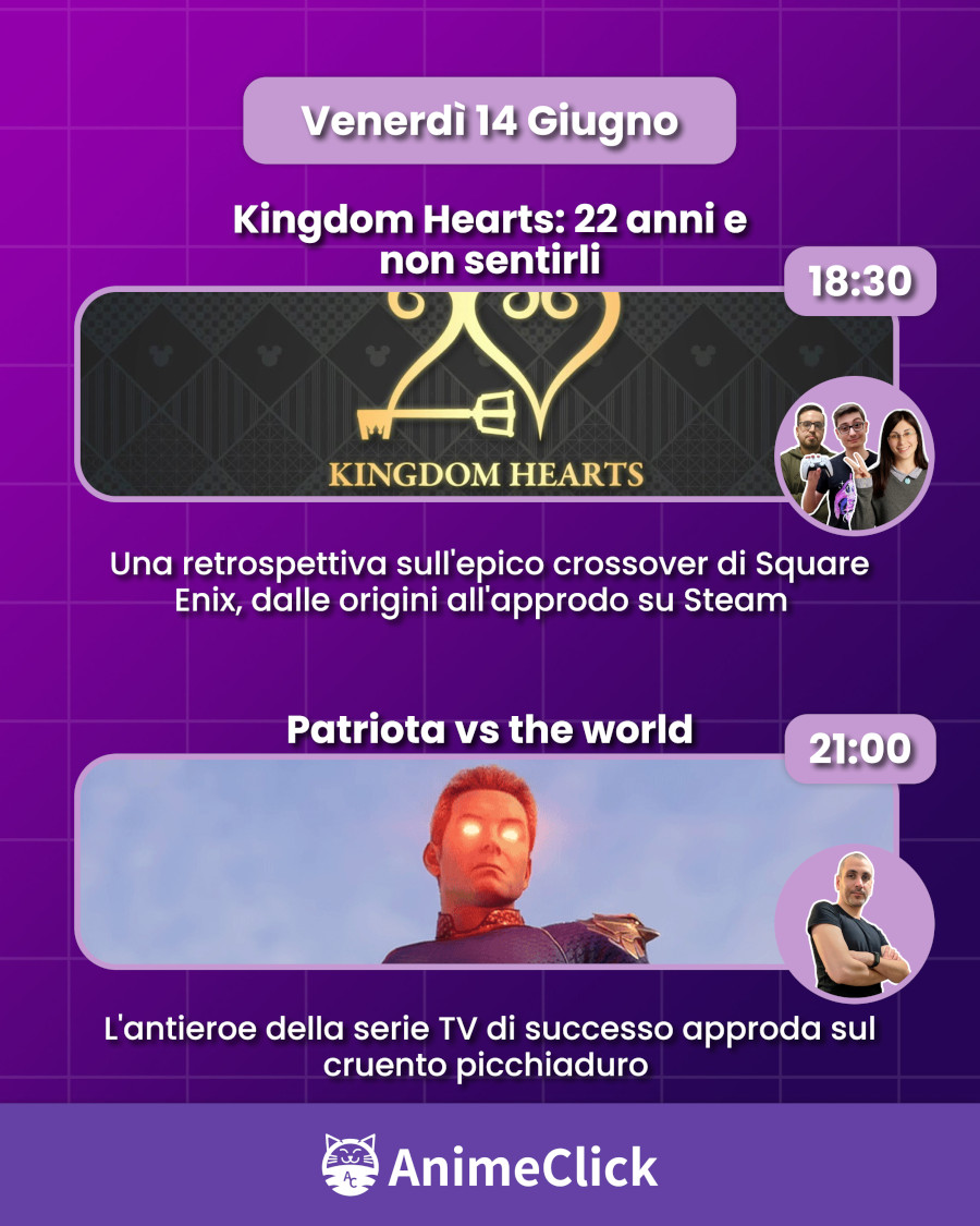 AnimeClick su Twitch: programma dal 10 al 16 giugno AnimeClick su Twitch: programma dal 10 al 16 giugno